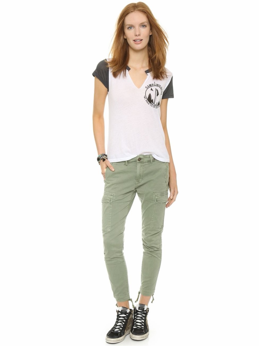 HUDSON JEANS Women's Rowan Cargo Pant in Olive Juniper | sz 27